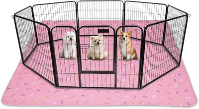 Sunheir Washable Pee Pads for Dogs 72"x72", Extra Large Reusable Puppy Pads Pet Training Pads for Dog Playpen, Waterproof Pee Pads for Puppy Playpen, Whelping Pad, Dog Playpen Indoor - Pink
