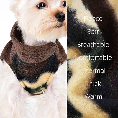 Camouflage Dog Sweater Clothes for Small Dog Girl Boy Camo Puppy Sweaters Doggie Pet Clothes Cat Apparel Coats, Medium, Camo
