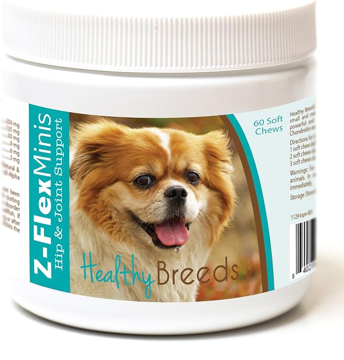 Healthy Breeds Tibetan Spaniel Z-Flex Minis Hip and Joint Support Soft Chews 60 Count