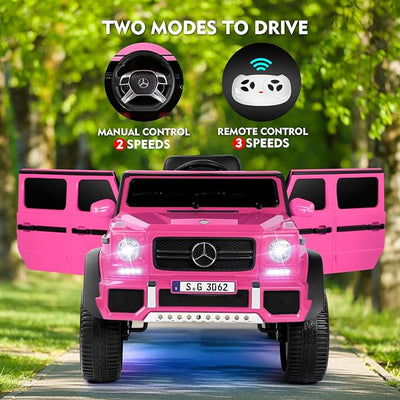 Ride On Cars, Licensed Mercedes-Benz Maybach G650S, 12V7AH Battery Powered Toy Electric Car for Kids W/LED Underglow Lights,Remote Control, 2 Motors, 3 Speeds, Music, Bluetooth,Horn, Rose Pink