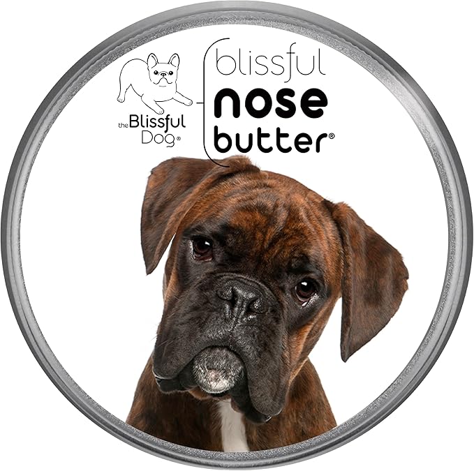 The Blissful Dog Brindle Boxer Nose Butter, Versatile Dog Nose Balm for Dry Nose, Handcrafted Nose Moisturizer, Easy-to-Apply Dog Essentials, Unscented, 4 oz.