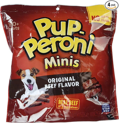 Pup-Peroni Original Beef Flavored Mini Dog Treats, 22.5 Ounce Bag (Pack of 4)