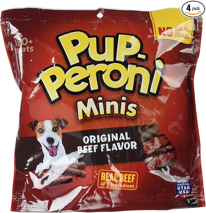 Pup-Peroni Original Beef Flavored Mini Dog Treats, 22.5 Ounce Bag (Pack of 4)