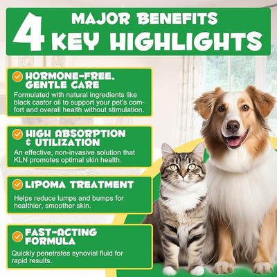 Lipoma Treatment Targets Guard for Dogs Lumps and Bumps 2 fl.oz, Lipoma Treatment for Dogs Cats, Soften Fatty Lumps & Bumps, Castor Oil for Pets, Supplements Lipoma Reduction, Immune Support
