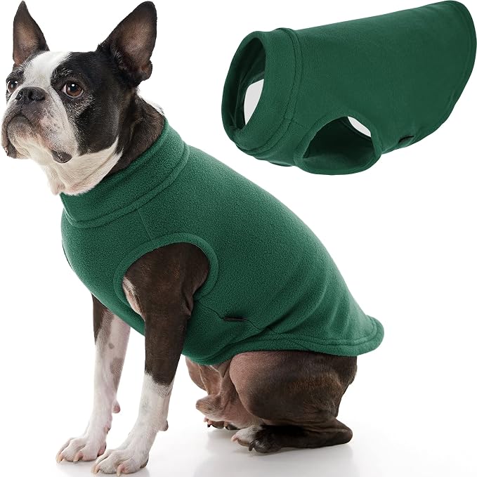 Gooby Stretch Fleece Vest Dog Sweater - Forest Green, 2X-Large - Warm Pullover Super Stretchy Fleece Dog Jacket for Small to Large Dogs
