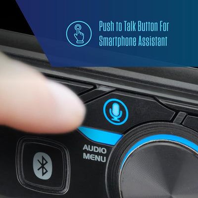 Jensen MPR210 Single DIN Bluetooth Car Stereo, Hands-Free, AM/FM, USB | Bluetooth hands-free calling and streaming, push-to-talk assistant, USB playback and charging