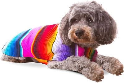 Dog Clothes - Handmade Dog Poncho from Authentic Mexican Blanket by Baja Ponchos (Pink, X-Large)