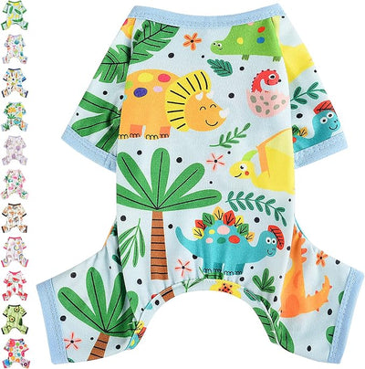 Dog Pajamas Pjs Soft Stretchy Dog Clothes for Small Dogs Girl Boy Medium Size Dogs Spring Summer Puppy Clothes Doggie Onesies Cat Pet Jammies Outfit