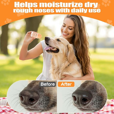 Dog Paw & Nose Balm Stick for Dogs & Cats, 2 Pack 1.41oz/40g, Mess-Free Lick-Safe Paw Wax for Hot Pavement & Winter Salt/Snow, Moisturizes Dry, Cracked Paws & Noses, Beeswax Olive Oil VIT E