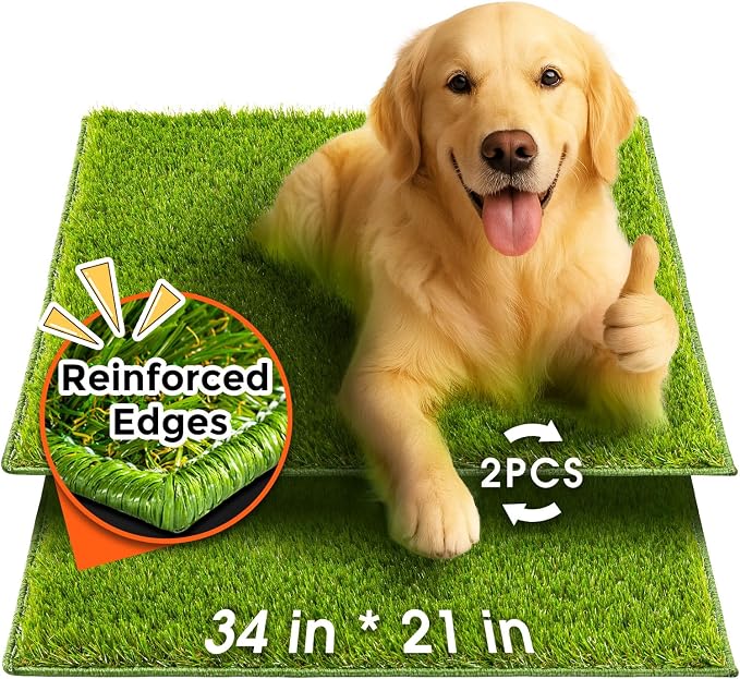 Hompet Artificial Dog Grass Pad for Dogs, 34"x21", Easy to Clean with Drainage Holes