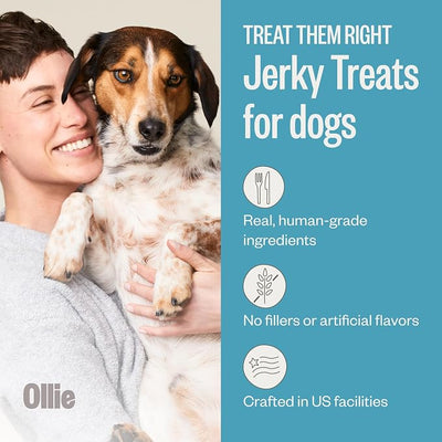 Ollie Jerky Dog Treats Variety Pack, Beef and Sweet Potato & Salmon and Coconut Bundle, All Natural, Healthy, Made with Real Meat 5 Oz. Pack of 2