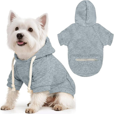PETCARE Basic Dog Hoodie Sweaters for Small Medium Large Dogs Cats Puppy Clothes Soft Warm Fleece Dog Hoodies Sweatshirt with Small Pockets Fall Winter Chihuahua Dachshund Golden Retriever Outfits