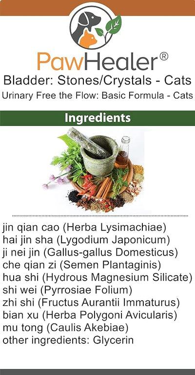 Cat & Small Dogs - Bladder Remedy for Stones & Crystals: 2 fl oz (59 ml) - Urinary Free The Flow - Basic - Works Great for Over 15 Years in The Herbal Business. …