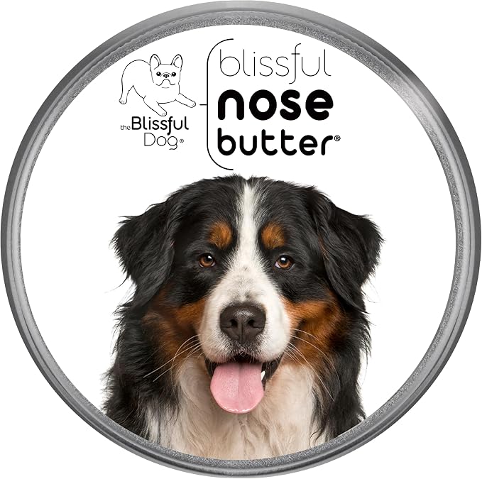 The Blissful Dog Bernese Mountain Nose Butter, Versatile Dog Nose Balm for Dry Nose, Handcrafted Nose Moisturizer, Easy-to-Apply Dog Essentials, Unscented, 8 oz.