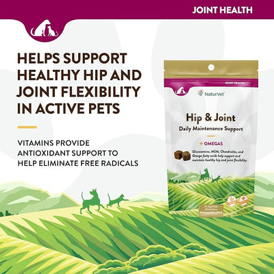 NaturVet Hip & Joint Soft Chew (Bag) 120 ct