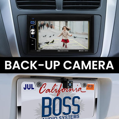 BOSS Audio Systems Elite Series BE62CP-C Car Stereo - Apple CarPlay, 6.2 Inch Double Din, Touchscreen, Bluetooth Audio and Calling Head Unit, Radio Receiver, No CD DVD Player, Backup Camera
