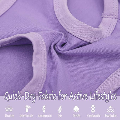 Paiaite Dog Clothes Fashionable Sleeveless Pet Vest: 'Little Miss Sassy' Printed Cotton Dog Shirt, Ideal for Small, Medium, and Large Breeds, Ensuring Comfort and Breathability Purple 3XL