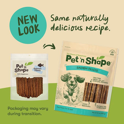 Pet 'n Shape Salmon Fillets, 16 oz - Healthy, Protein Rich Treats for Dogs (Pack of 2)