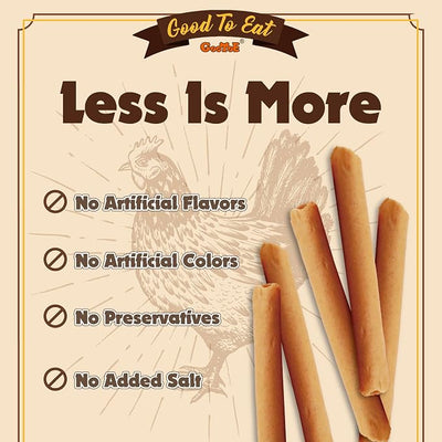 Gootoe Dog Treats, Chicken Jerky for Dogs - Premium Dog Training Treats; High-Protein, Gluten-Free, Hypoallergenic, Grain-Free, Chicken Roll, 12 oz