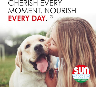 Sun Chlorella Sun Pet Treats Green Superfood Cat & Dog Supplement - Chlorophyll Eleuthero & Lecithin, Minerals, Antioxidants & Vitamins for Dogs & Cats - Immune Defense, Skin & Gut Health - 120 Bites