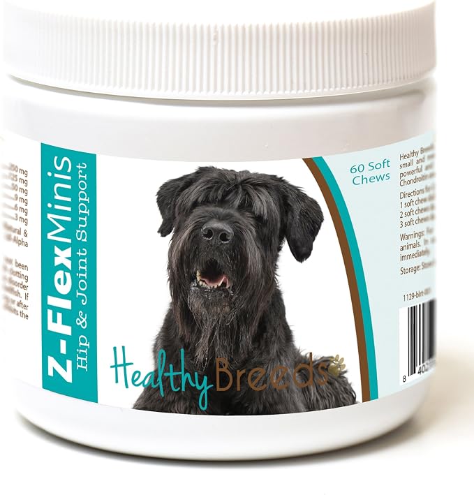 Healthy Breeds Black Russian Terrier Z-Flex Minis Hip and Joint Support Soft Chews 60 Count