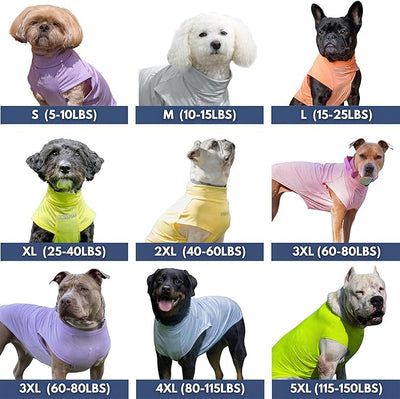 Spark Paws Sunblock Dog T-Shirt, SPF30 Protection, Lightweight Breathable Quick Dry for Dogs with Sensitive Skin - Breeze & Sorbet (Set of 2) - Size M