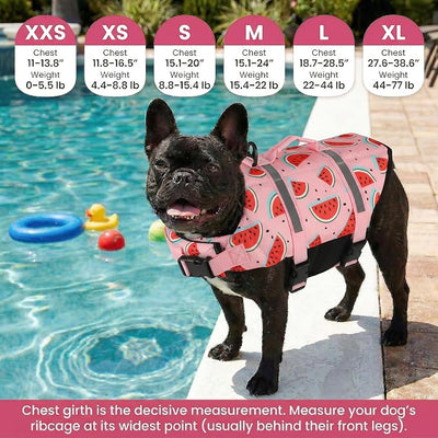 Doglay Dog Life Jacket, Dog Life Vest for Swimming Boating, Adjustable Puppy Life Jacket with Reflective Stripes, Superior Buoyancy Pet Swimming Vest for Small Medium and Large Dogs