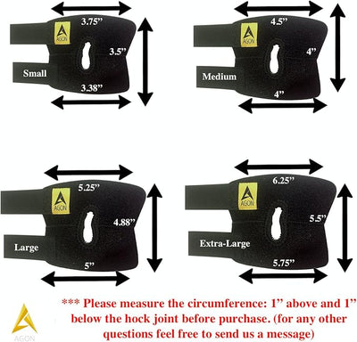 Agon® Dog Leg Braces For Back Leg wrap hock compression protects wounds and helps heal hind legs rear ankle joint, preventing injuries, sprains providing stability for dogs, canine arthritis (X-Large)