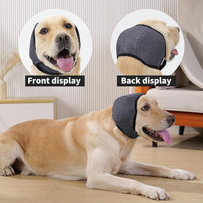 LIANZIMAU Quiet Ears for Dogs Comfort Calming Hoodie Dog Ear Covers for Noise & Anxiety Relief Ear Wraps for Dog Adjustable Dogs Ear Muffs Noise Protection Firework,Grooming and Force Drying