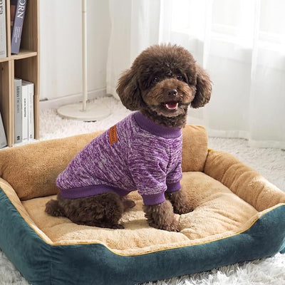 1 Pack Dog Sweaters for Small Dogs Girl Boy Winter Fleece Clothes Warm Soft Dog Sweatshirt Outfit for Dogs Cats Pet Apparel