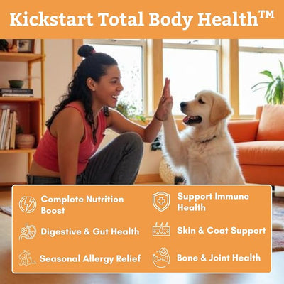 Wholistic Pet Organics Puppy Vitamins - Dog Multivitamin Powder - Daily Dog Vitamins and Supplements for Homemade Food - Immune System, Skin, Coat & Overall Health - All Breeds of Puppies - 22 Scoops