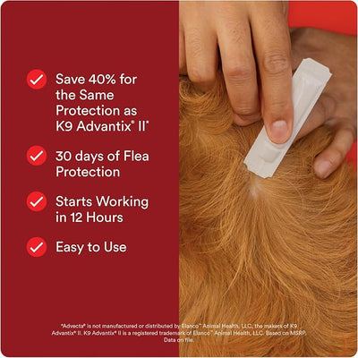 Advecta Ultra Flea and Tick Prevention for Dogs - Extra Large Dog Flea and Tick Treatment & Control - Mosquito Repellent - Fast Acting Waterproof Topical Drops, 4 Month Supply