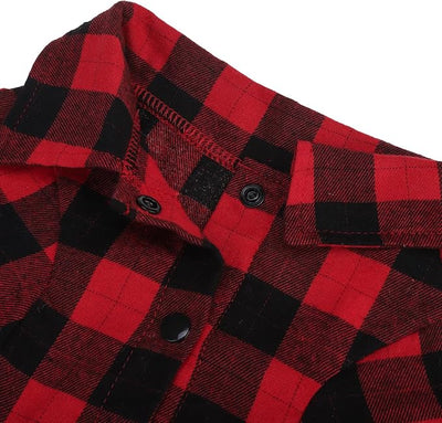 PUPTECK Plaid Dog Shirt, Cute Puppy Cat Polo T-Shirt, Soft Pet Clothes Boy for Small Medium Dogs, Square Red, M