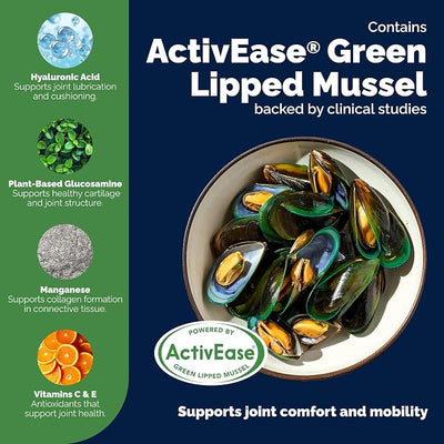 YuMOVE Dog Hip & Joint Supplement, Regular or Advanced Strength - ActivEase Green Lipped Mussel, Glucosamine, Hyaluronic Acid & Omega 3 - Chewable Tablets (240ct Chewable Tablets, Advanced Strength)