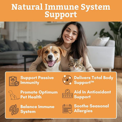 Wholistic Pet Organics Vitamin C Powder for Dogs & Cats - Cat & Dog Allergy & Itch Relief - Vitamin C Immune Support Supplement - Itchy Skin Support for Seasonal Dog Allergy Relief - 4 oz - 113 Scoops