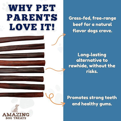 Amazing Dog Treats 6 Inch Collagen Stick - (15 Count)- Collagen Sticks for Dogs - No Hide Dog Bones