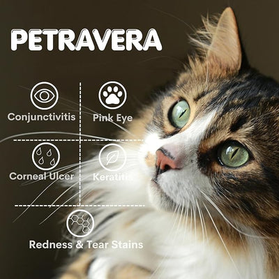 PetraVera Pet Eye Care for Cats, Dogs and All Pet 1/8 oz - 5gr
