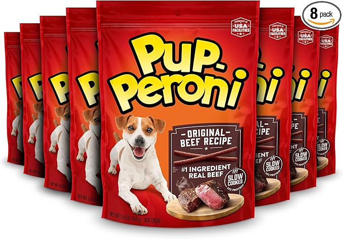 Pup-Peroni Original Beef Recipe Dog Treats, 5.6 Oz. Bag, (Pack of 8)
