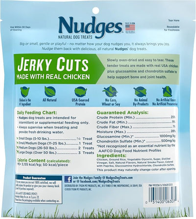 Nudges Natural Dog Treats Jerky Cuts Made with Real Chicken
