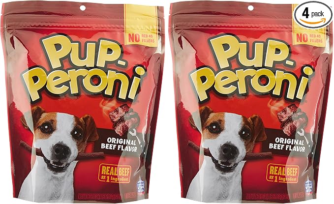 Pup-Peroni Original Beef Flavor Dog Snacks, 22.5 Ounce Bag (Pack of 4)