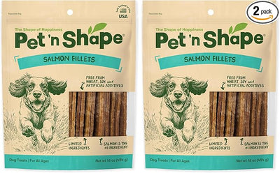 Pet 'n Shape Salmon Fillets, 16 oz - Healthy, Protein Rich Treats for Dogs (Pack of 2)
