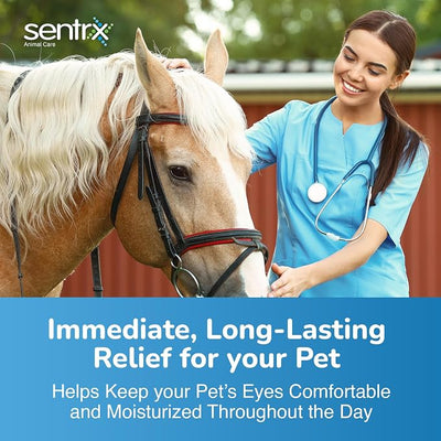 Sentrx - Eye Lube Pro Eye Drops for Dogs, Cats, and Horses, Hydrating Gel Eye Drops with Hyaluronic Acid and Carbomer Lubrication, for Dryness, Itching, and Irritation, 20g, 6 Pack