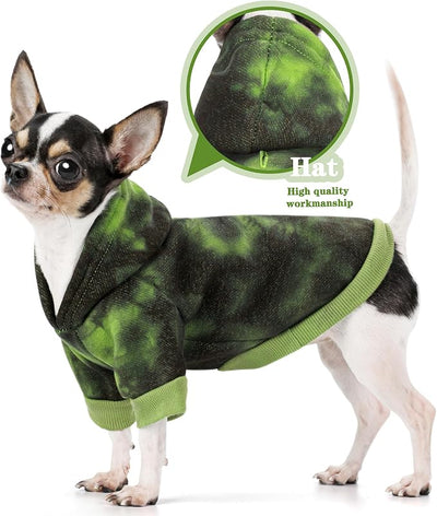 Vibrant Dog Hoodie with Convenient Leash Hole – Stylish and Cozy Sweatshirt for Small, Medium, and Large Dogs, Perfect for Walks, Casual Outings, and Everyday Comfort.Green S