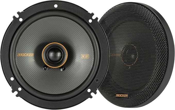 KICKER 51KSC6504 KS-Series 6.5" Coaxial Speakers with .75" tweeters, 4-Ohm, Pair