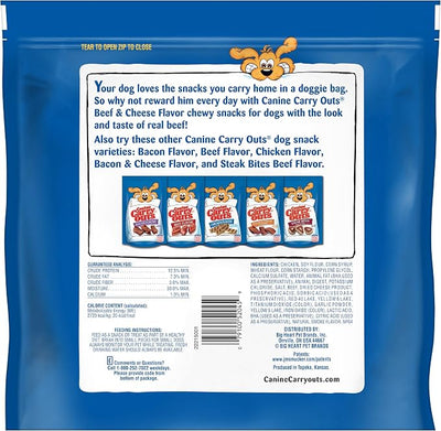 Canine Carry Outs Bacon & Cheese Flavor Dog Treats, 47 Ounce Bag (Pack of 4)