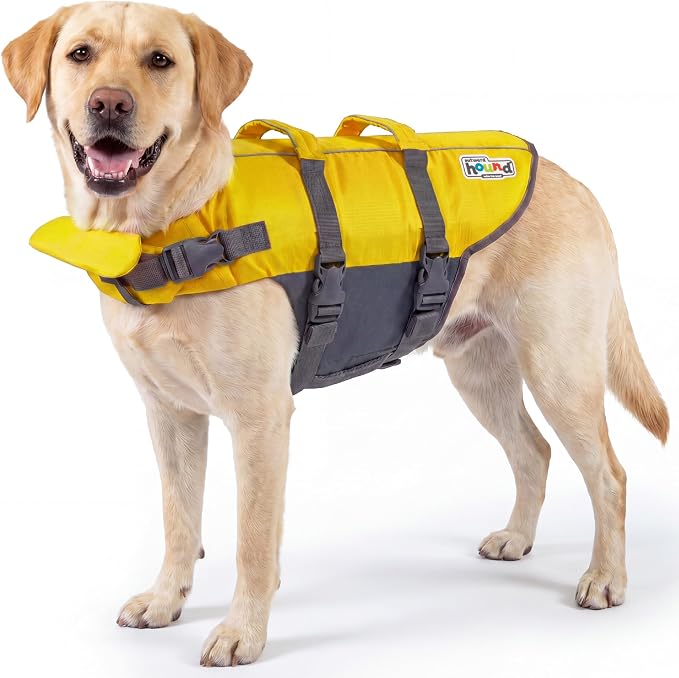 Outward Hound Granby Splash Yellow Dog Life Jacket, Large