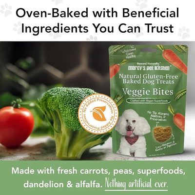 Marcy's Pet Kitchen-Diabetic Dog Treats-Vet Recommend-No Preservatives - Crunchy, Superfoods, All Natural-Vegan Homemade,-Gluten Free-for Sensitive Stomachs-Made in The USA Only (2 Pack - Veggie)