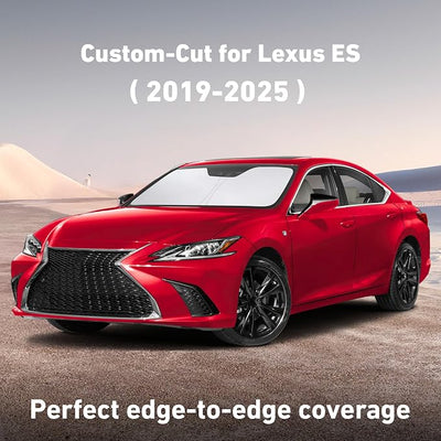 EcoNour Windshield Sunshade Compatible for Lexus ES 2019-2023 2024 2025, ES250 ES300h ES350 Sun Visor for Front Windshield & Window Sun Shade Cover, UV Heat Blocker & Protector, Car Accessories