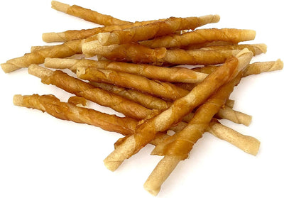 Rena's Recipe Chicken Twisty Sticks Chicken Wrapped Dog Treats, 8 oz | Rawhide-Free Chicken Wrapped Soft Chews with Glucosamine for Joint Support