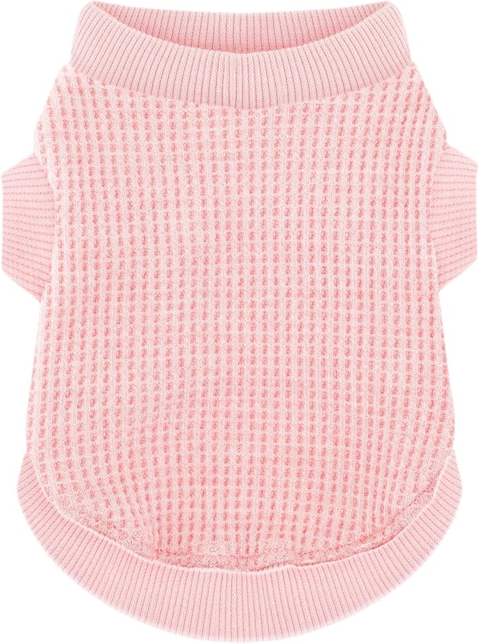 Cozy and Functional Dog Shirts for Small Puppies: Stretchable Pink Attire with Easy-On Design, Ideal for Chihuahuas and Yorkies - Enhance Comfort and Playfulness on Chill Days Small